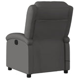 Fauteuil de massage inclinable gris cuir véritable