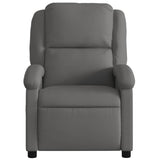 Fauteuil de massage inclinable gris cuir véritable