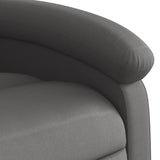 Fauteuil de massage inclinable gris cuir véritable