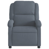 Fauteuil inclinable en velours gris foncé