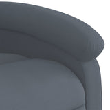Fauteuil inclinable en velours gris foncé