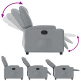 Fauteuil inclinable en tissu gris clair