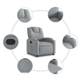 Fauteuil inclinable en tissu gris clair
