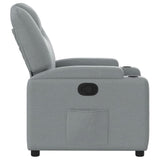 Fauteuil inclinable en tissu gris clair