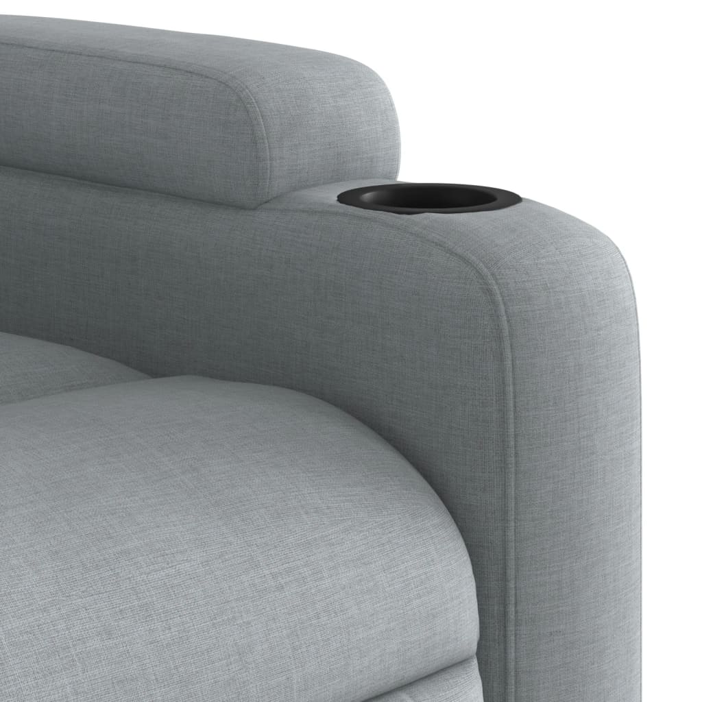 Fauteuil inclinable en tissu gris clair