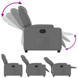 Fauteuil inclinable en tissu gris foncé