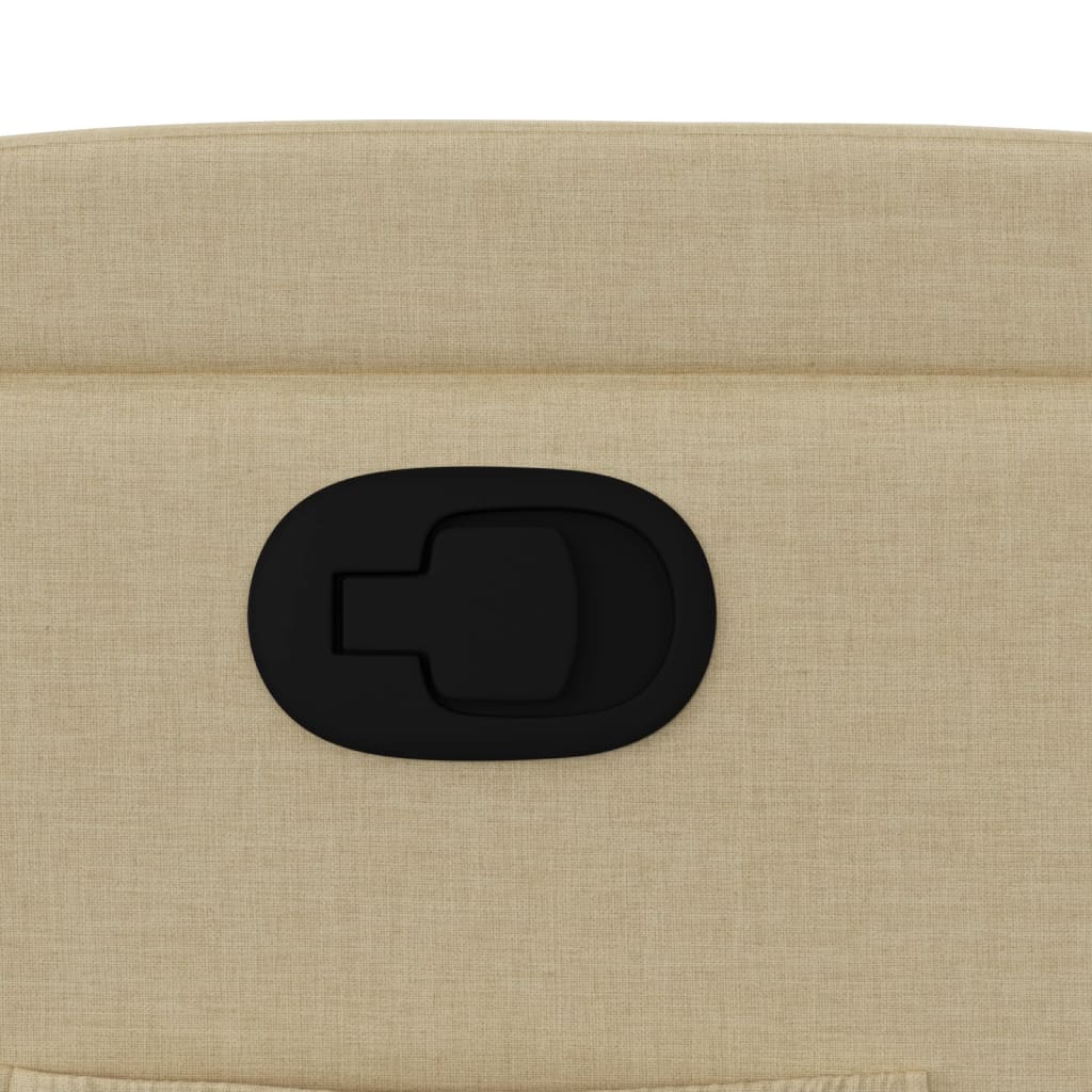 Fauteuil inclinable en tissu crème