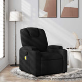 Fauteuil inclinable de massage en tissu noir