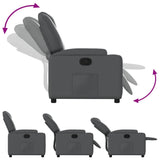 Fauteuil inclinable gris similicuir
