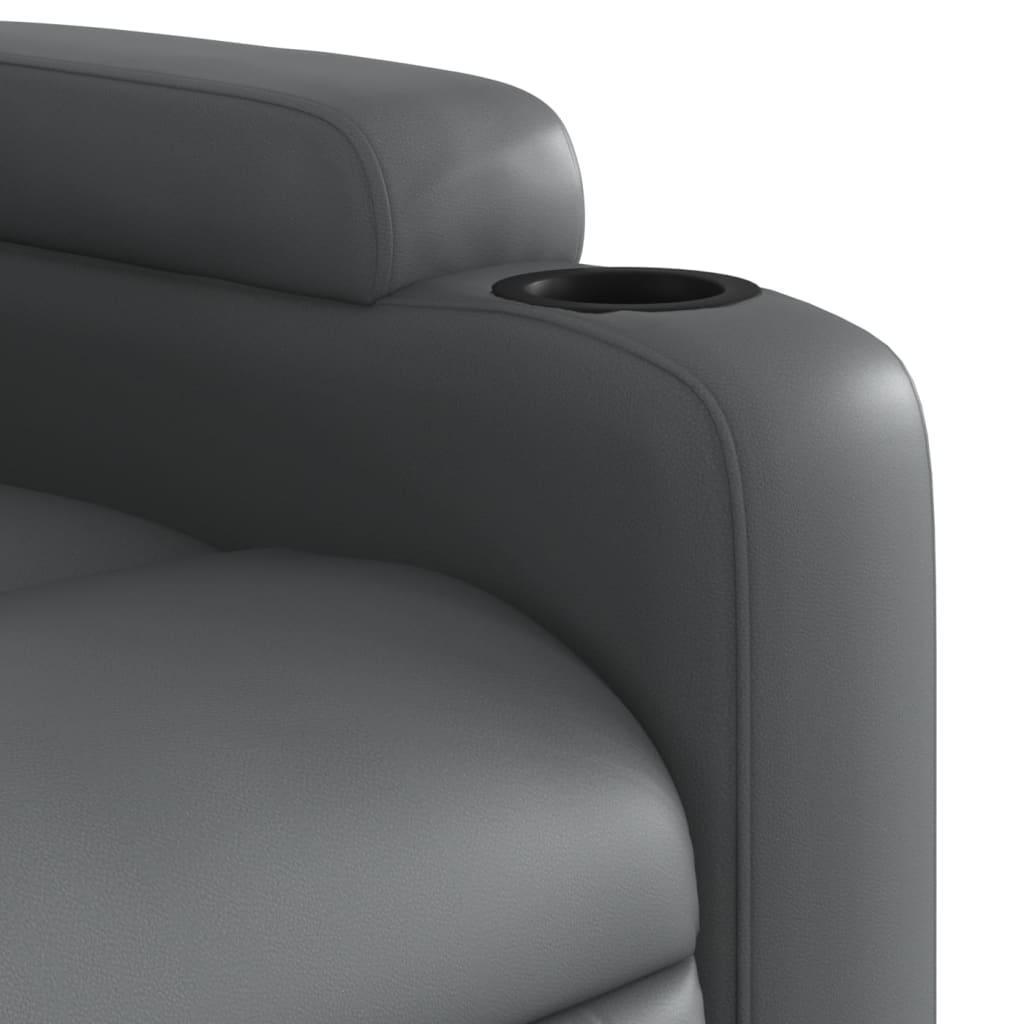Fauteuil inclinable gris similicuir