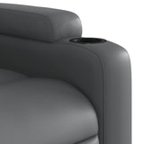 Fauteuil inclinable gris similicuir