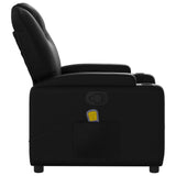 Fauteuil de massage inclinable noir similicuir