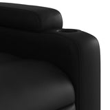 Fauteuil de massage inclinable noir similicuir