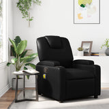 Fauteuil de massage inclinable noir similicuir