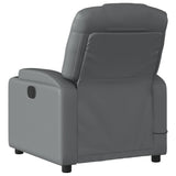 Fauteuil de massage inclinable gris similicuir