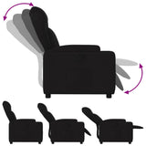 Fauteuil inclinable en tissu noir