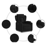 Fauteuil inclinable en tissu noir