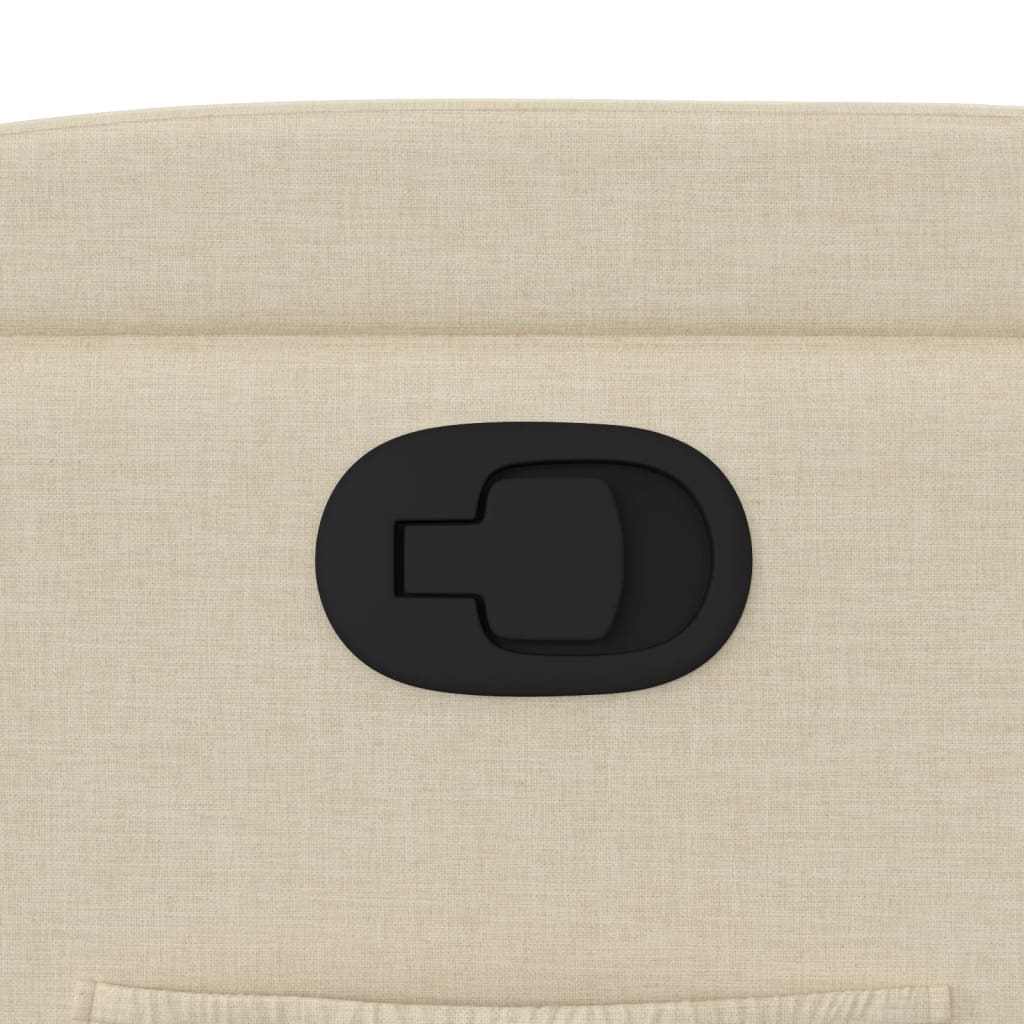 Fauteuil inclinable en tissu crème