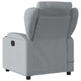 Fauteuil de massage inclinable gris clair tissu