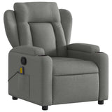 Fauteuil de massage inclinable gris foncé tissu