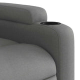 Fauteuil de massage inclinable gris foncé tissu