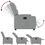Fauteuil inclinable en tissu gris clair