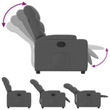 Fauteuil inclinable en tissu gris foncé