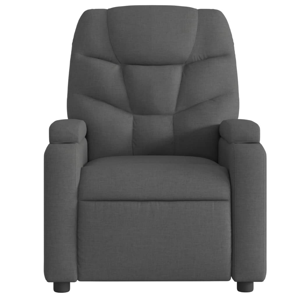 Fauteuil inclinable en tissu gris foncé