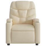 Fauteuil inclinable en tissu crème