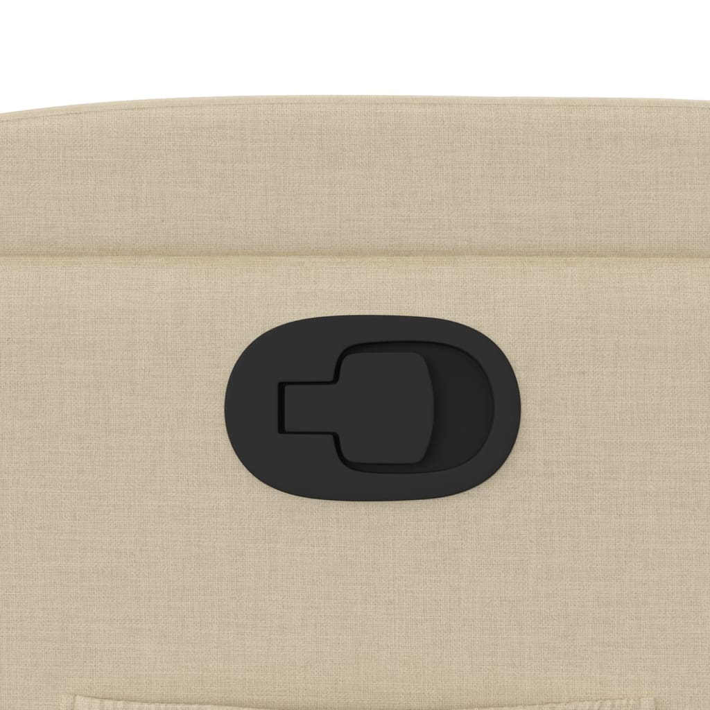 Fauteuil inclinable en tissu crème