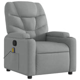 Fauteuil de massage inclinable gris clair tissu