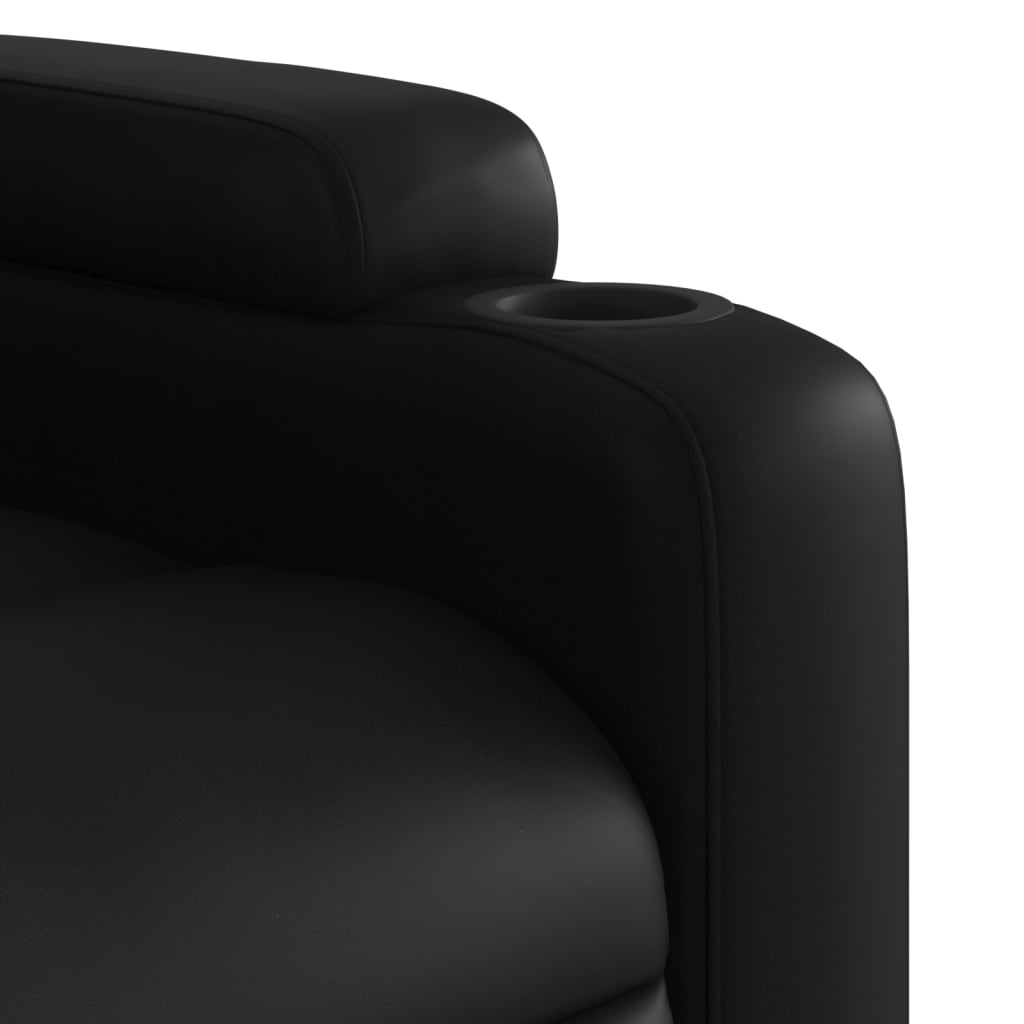 Fauteuil inclinable en similicuir noir