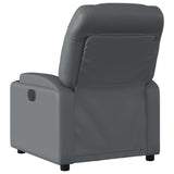 Fauteuil inclinable en similicuir gris