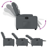 Fauteuil inclinable en similicuir gris