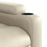 Fauteuil de massage inclinable crème similicuir
