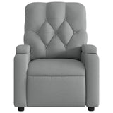 Fauteuil de massage inclinable gris clair tissu