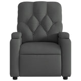 Fauteuil de massage inclinable gris foncé tissu
