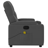 Fauteuil de massage inclinable gris foncé tissu