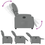 Fauteuil inclinable en tissu gris clair