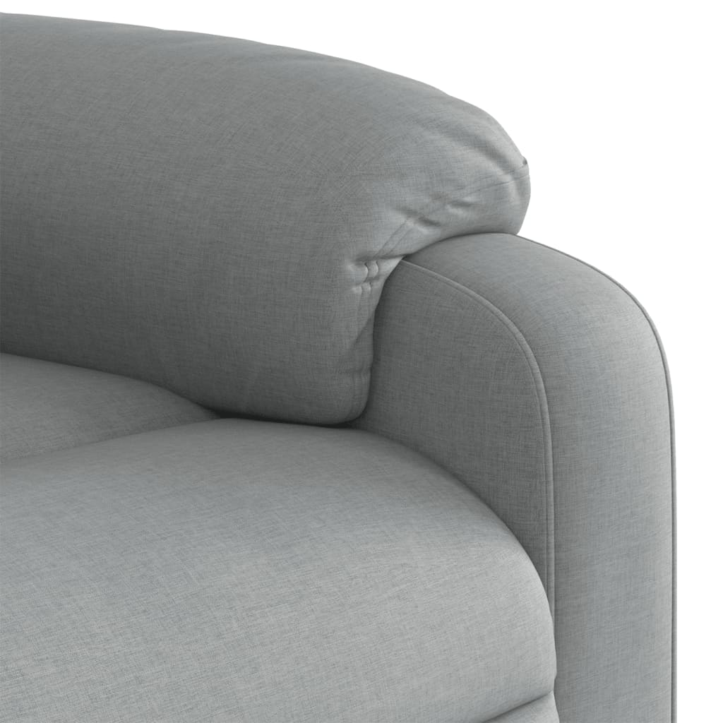 Fauteuil inclinable en tissu gris clair