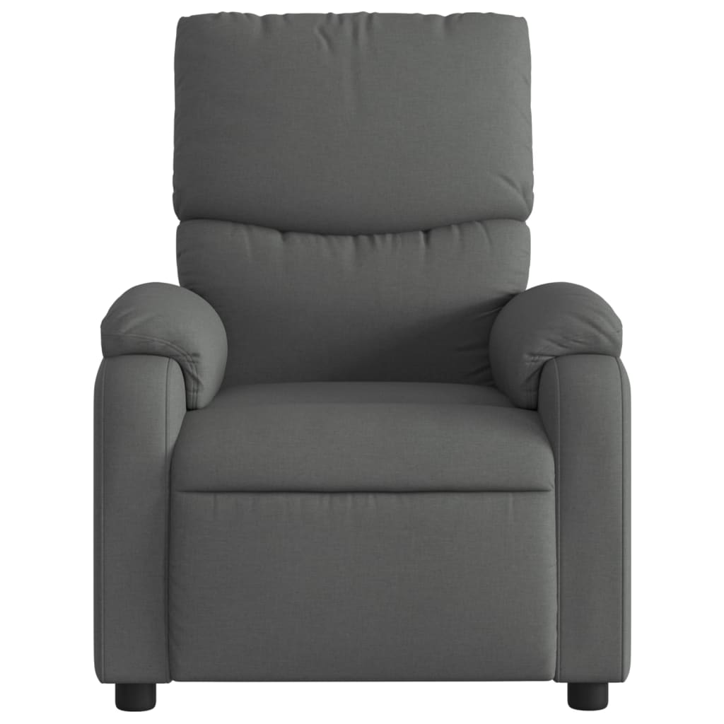 Fauteuil inclinable en tissu gris foncé