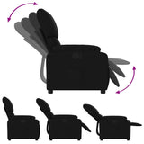 Fauteuil inclinable en tissu noir