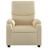 Fauteuil inclinable en tissu crème