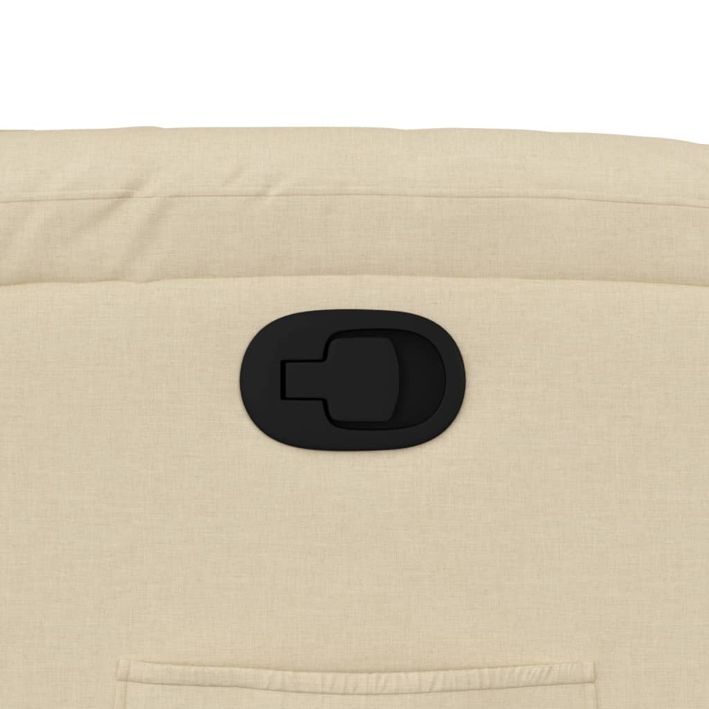 Fauteuil inclinable en tissu crème