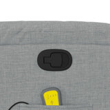 Fauteuil de massage inclinable gris clair tissu