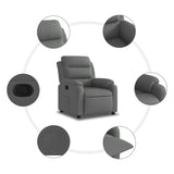 Fauteuil inclinable en tissu gris foncé