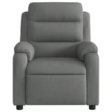 Fauteuil de massage inclinable gris foncé tissu