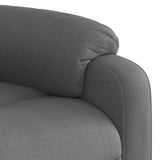 Fauteuil de massage inclinable gris foncé tissu