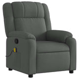 Fauteuil de massage inclinable gris foncé tissu