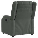 Fauteuil de massage inclinable gris foncé tissu
